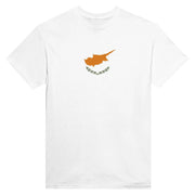 T-shirt drapeau chypre imprimé coton mélangé manches longues