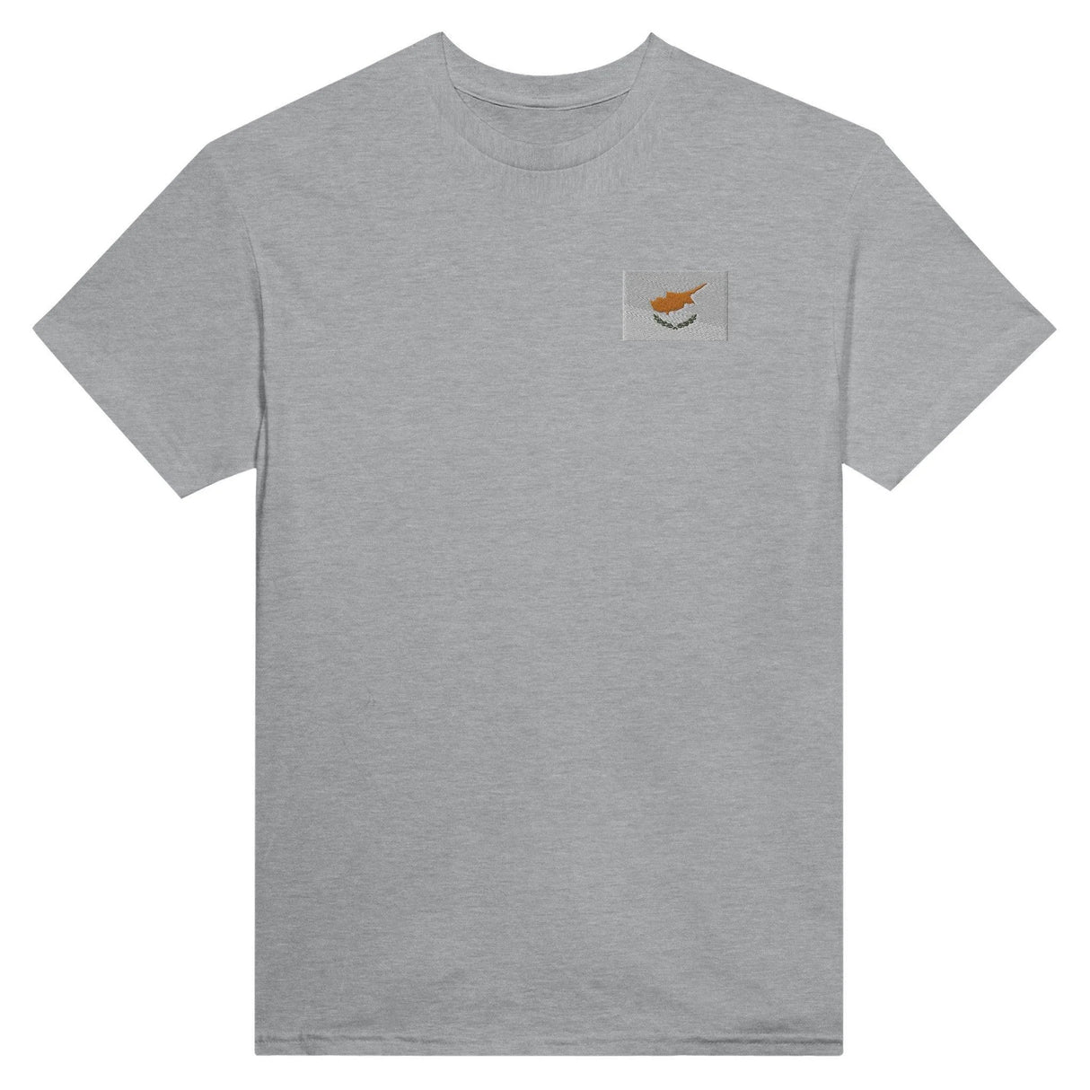 T-shirt drapeau chypre broderie couleur coton mélangé