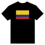 T-shirt drapeau colombie coton mélangé brodé manches longues