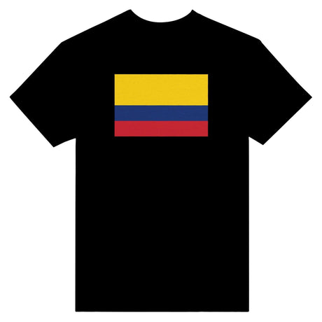 T-shirt drapeau colombie coton mélangé brodé manches longues