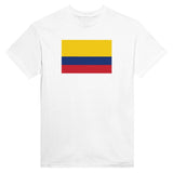 T-shirt drapeau colombie coton mélangé brodé manches longues