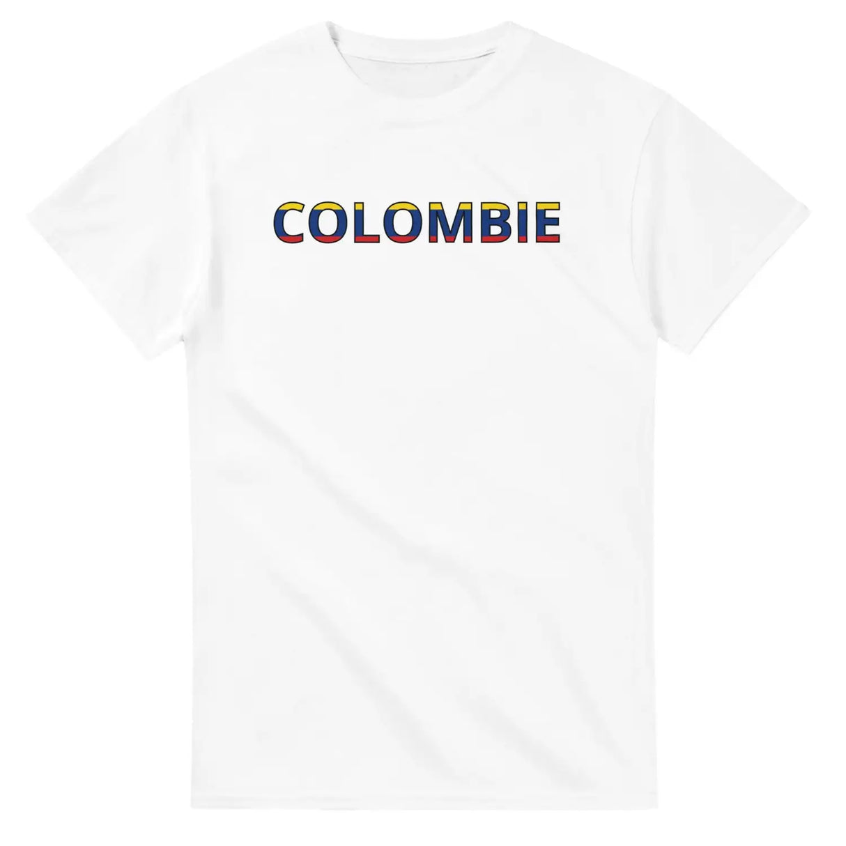 T-shirt drapeau colombie en écriture - pixelforma