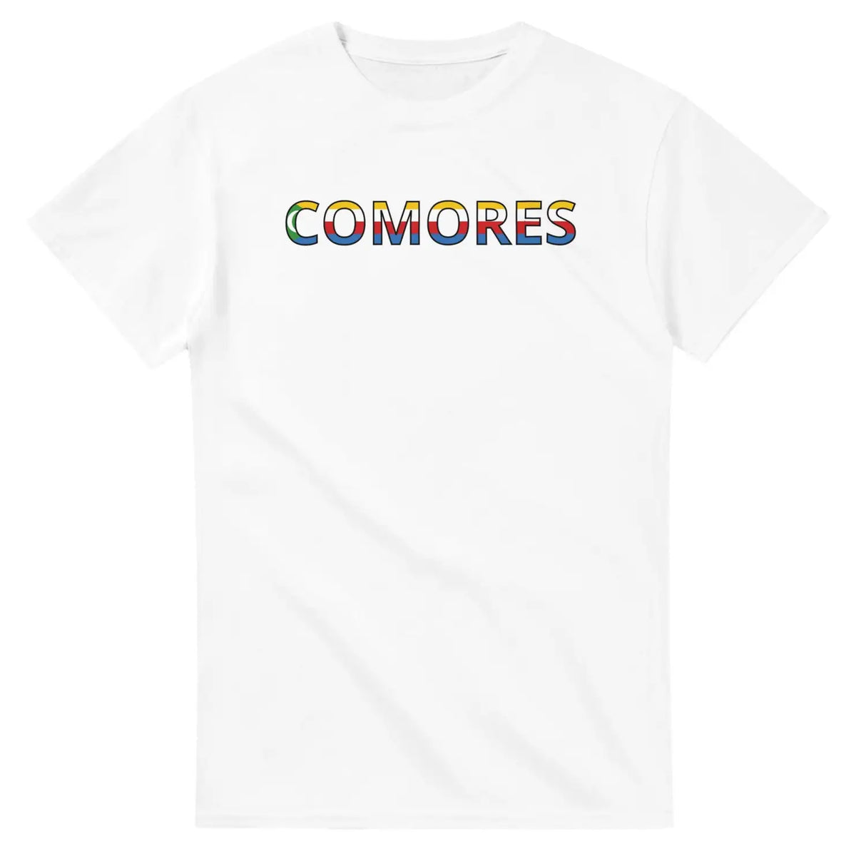 T-shirt drapeau comores en écriture - pixelforma