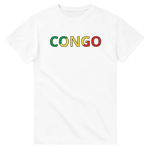 T-shirt drapeau congo en écriture - pixelforma