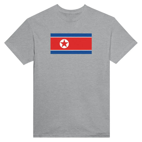 T-shirt drapeau corée du nord coton mélangé brodé