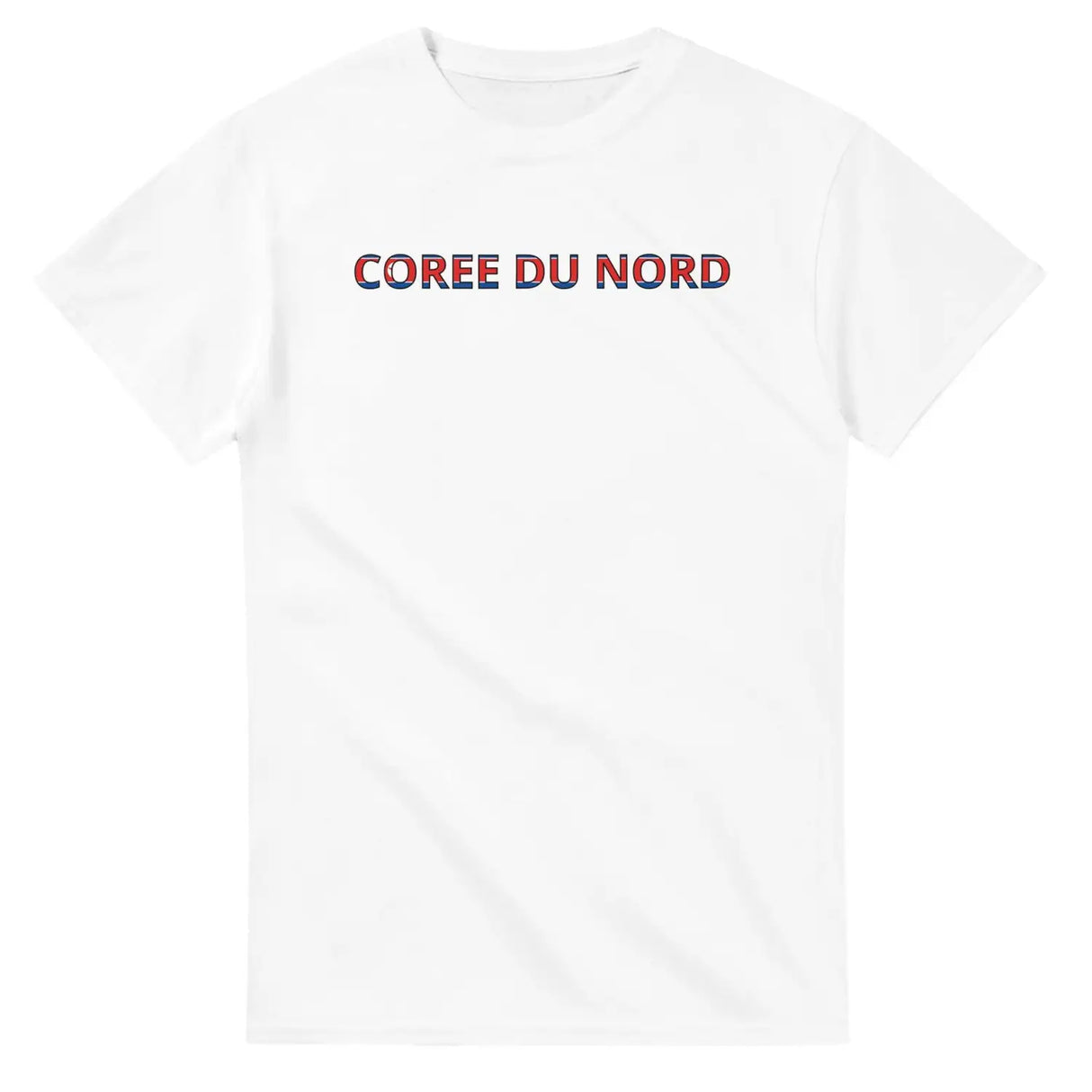 T-shirt drapeau corée du nord en écriture - pixelforma