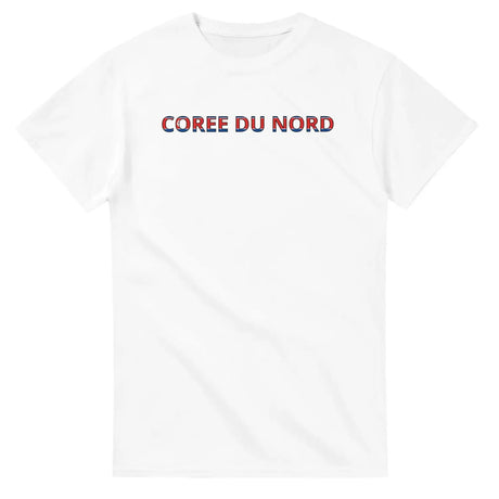 T-shirt drapeau corée du nord en écriture - pixelforma