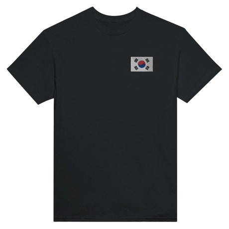 T-shirt drapeau corée du sud broderie couleur coton épais