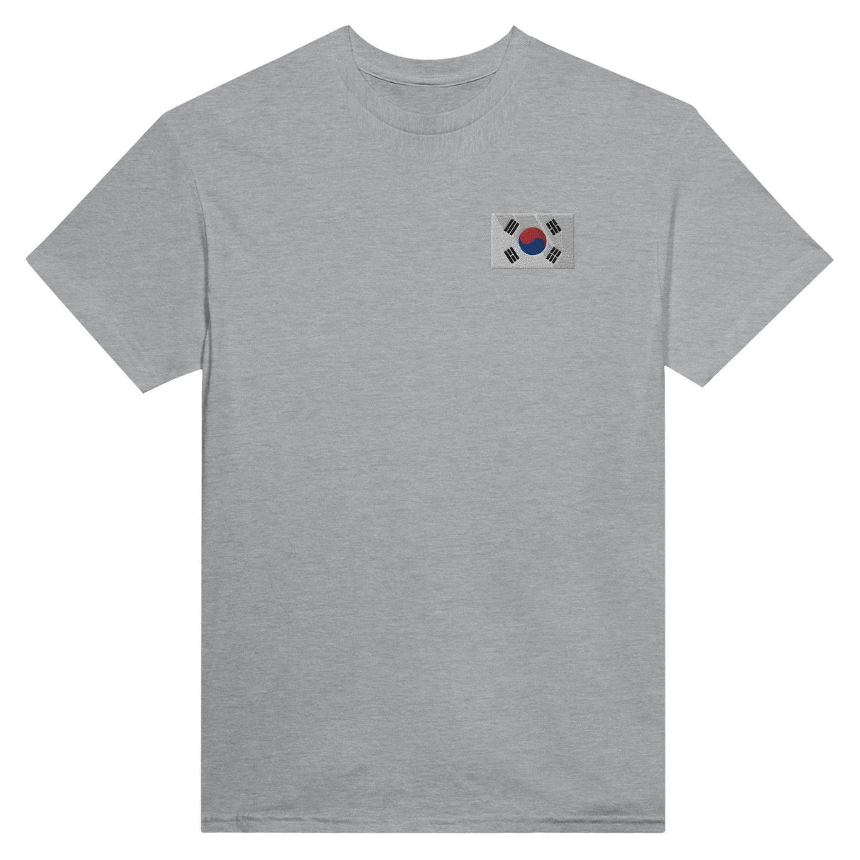 T-shirt drapeau corée du sud broderie couleur coton épais
