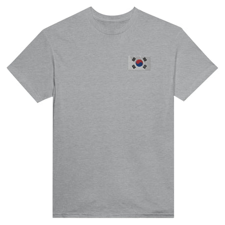 T-shirt drapeau corée du sud broderie couleur coton épais