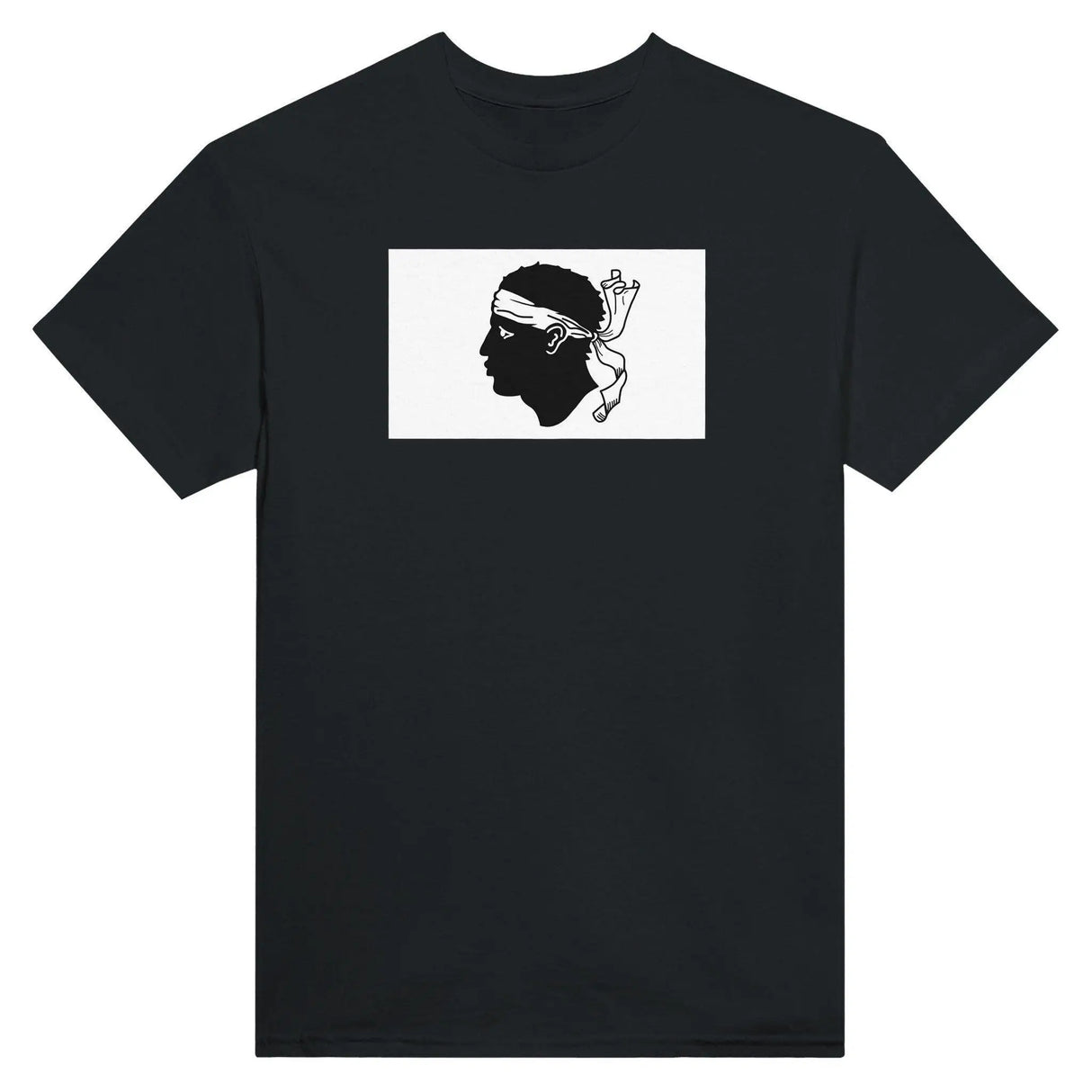 T-shirt drapeau corse brodé coton épais manches longues