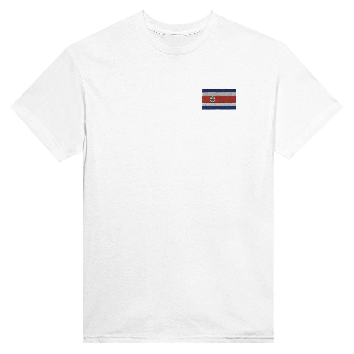 T-shirt drapeau costa rica broderie couleur coton épais