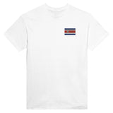 T-shirt drapeau costa rica broderie couleur coton épais