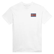 T-shirt drapeau costa rica broderie couleur coton épais