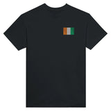 T-shirt drapeau côte d’ivoire broderie coton mélangé