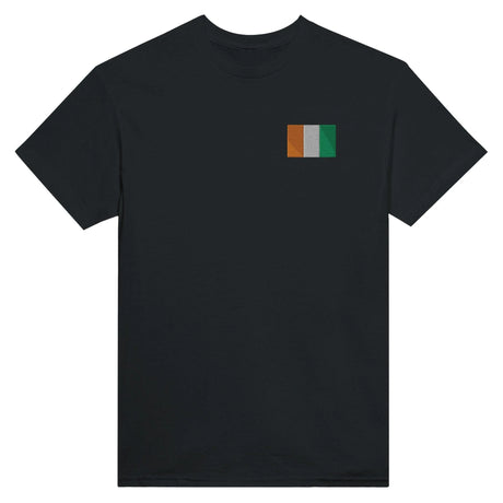 T-shirt drapeau côte d’ivoire broderie coton mélangé