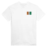 T-shirt drapeau côte d’ivoire broderie coton mélangé