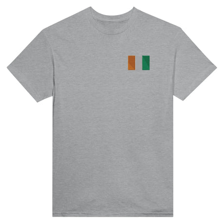 T-shirt drapeau côte d’ivoire broderie coton mélangé