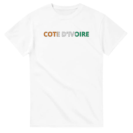 T-shirt drapeau côte d’ivoire en écriture - pixelforma