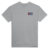 T-shirt drapeau cuba broderie couleur en coton mélangé