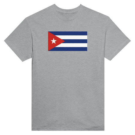 T-shirt drapeau cuba coton mélangé brodé manches longues