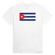 T-shirt drapeau cuba coton mélangé imprimé manches longues