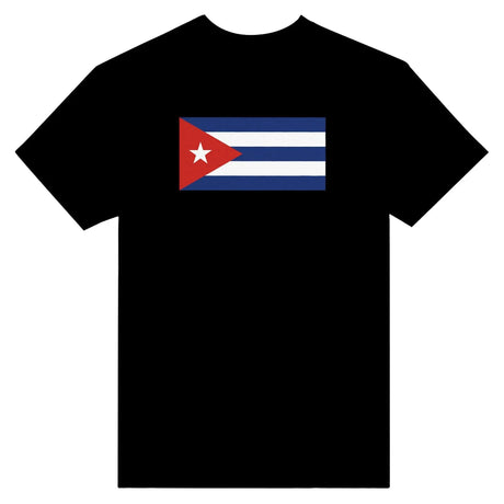 T-shirt drapeau cuba coton mélangé brodé manches longues