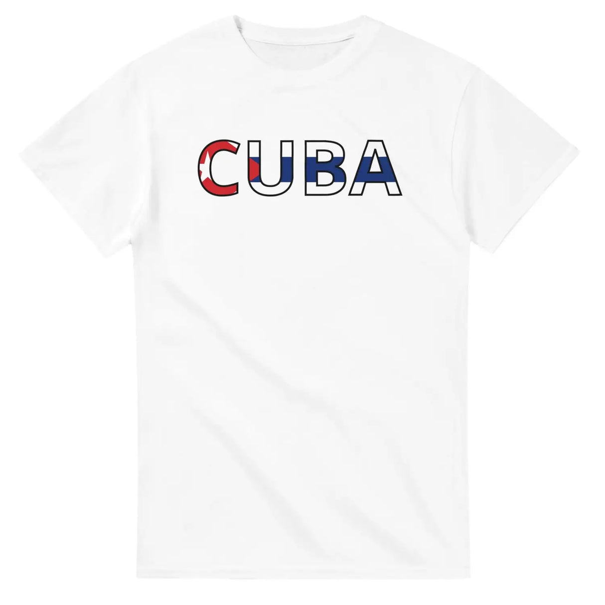 T-shirt drapeau cuba en écriture - pixelforma