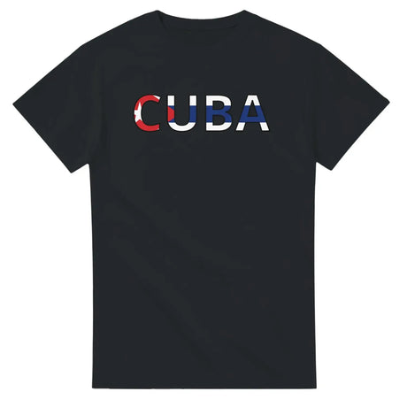 T-shirt drapeau cuba en écriture - pixelforma