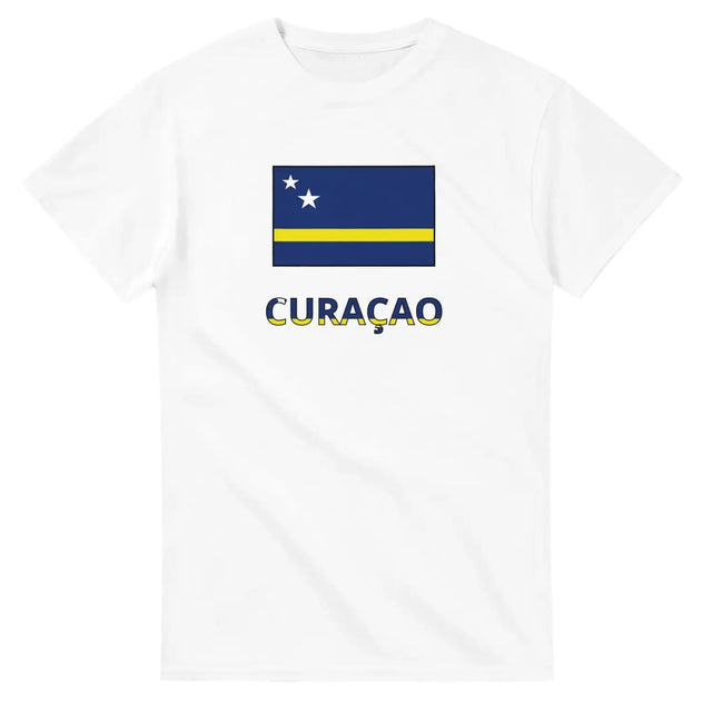 T-shirt drapeau curaçao en texte - pixelforma