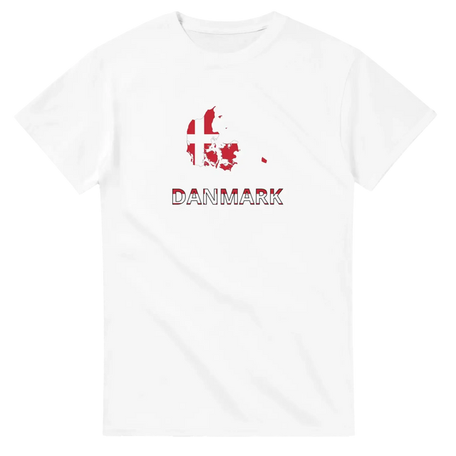 T-shirt drapeau danemark carte - pixelforma