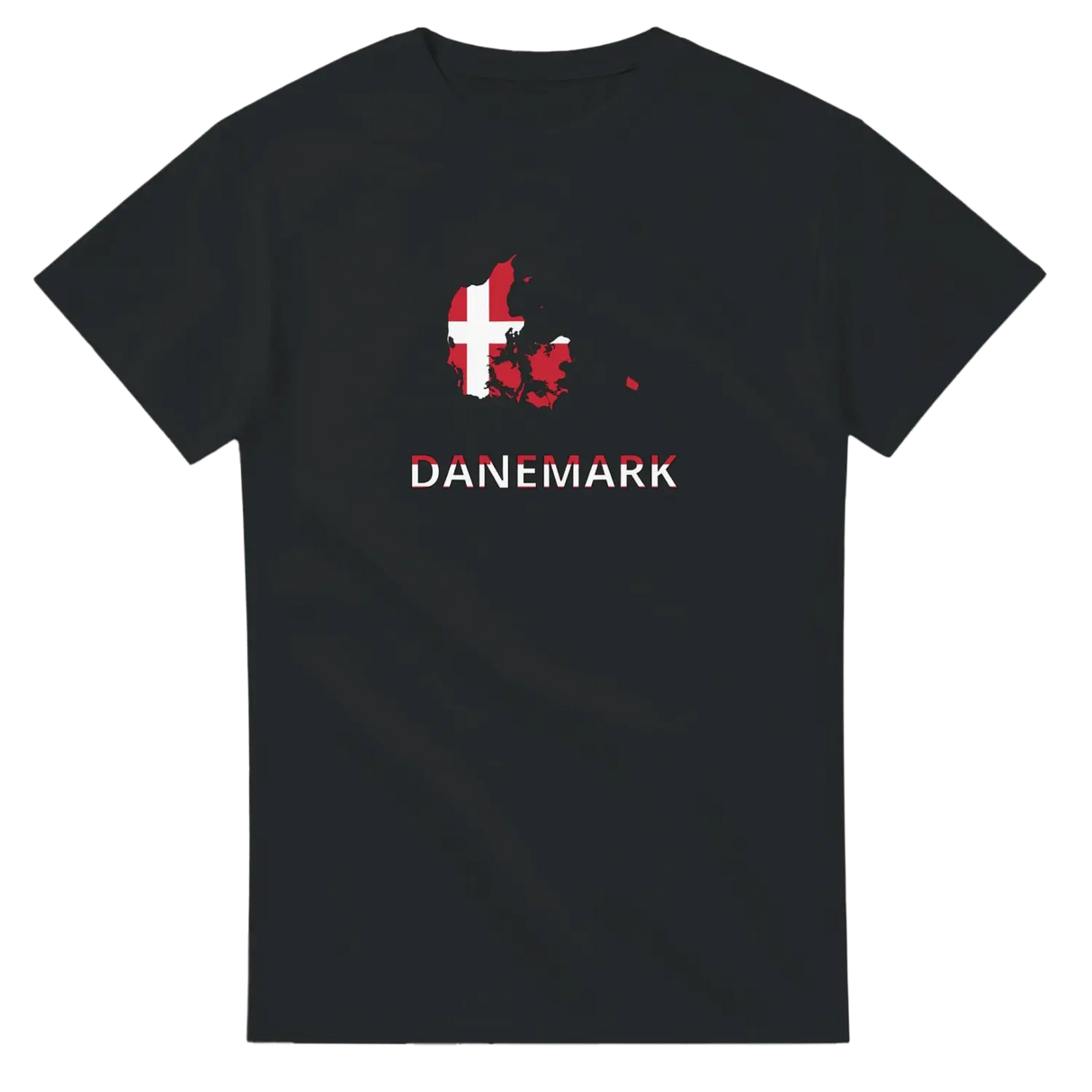 T-shirt drapeau danemark en carte - pixelforma