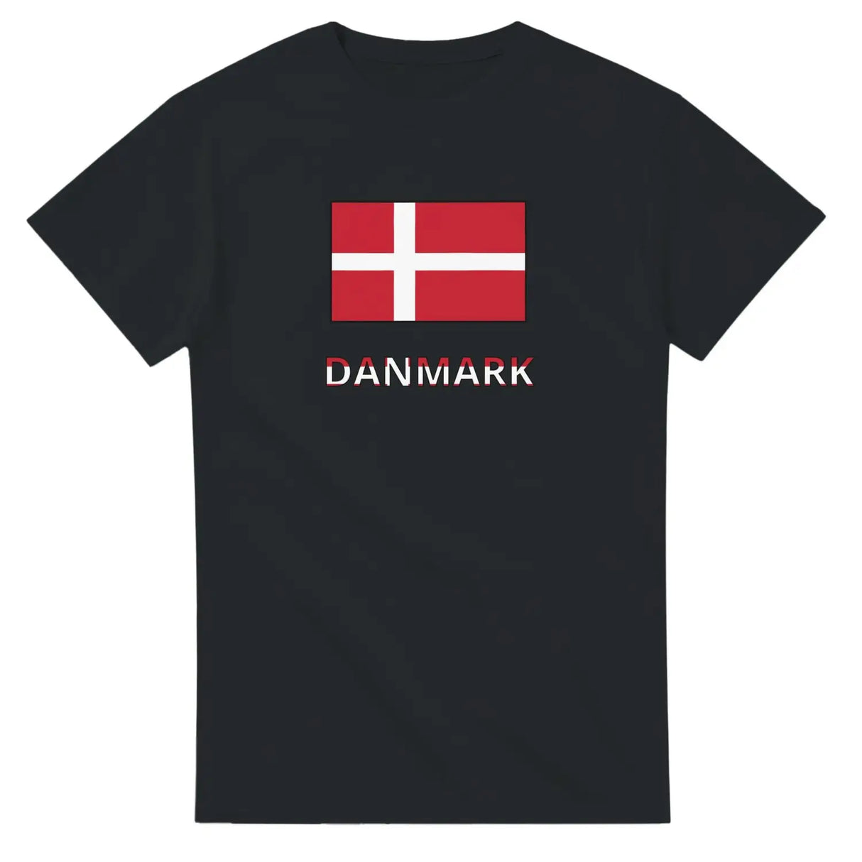 T-shirt drapeau danemark texte - pixelforma