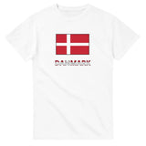 T-shirt drapeau danemark texte - pixelforma