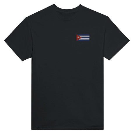 T-shirt Drapeau de Cuba en broderie - Pixelforma