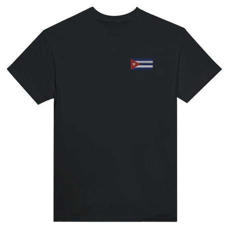 T-shirt drapeau de cuba en broderie - pixelformaflag