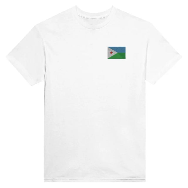 T-shirt Drapeau de Djibouti en broderie - Pixelforma 