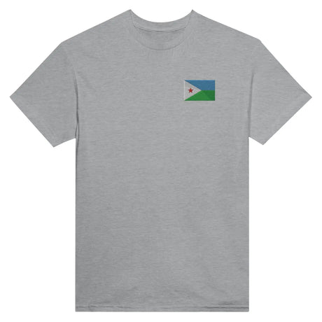 T-shirt drapeau de djibouti en broderie - pixelformaflag