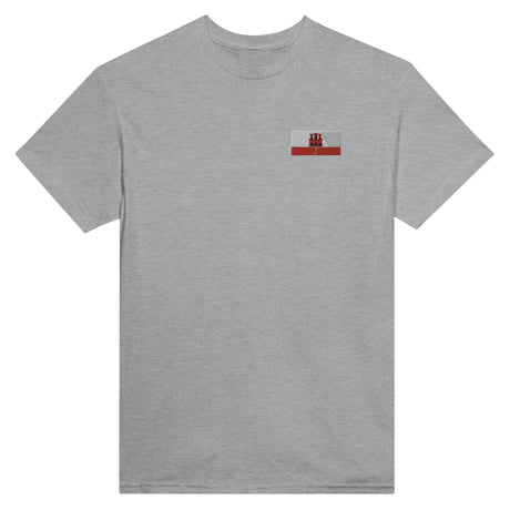 T-shirt Drapeau de Gibraltar en broderie - Pixelforma