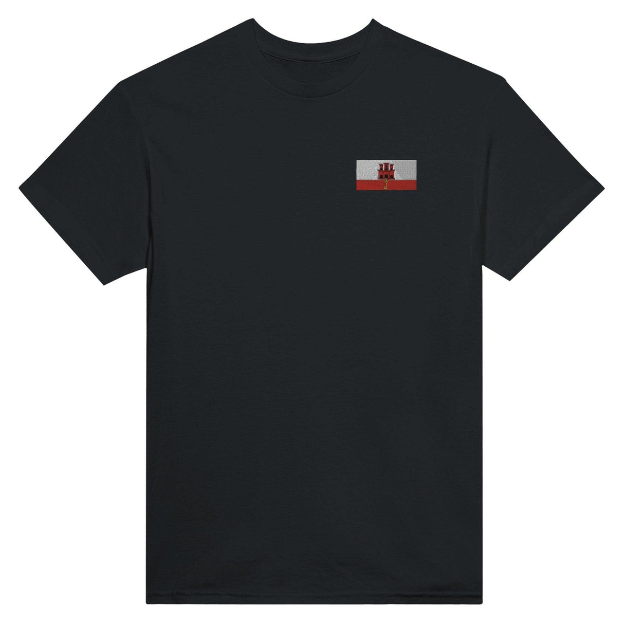 T-shirt Drapeau de Gibraltar en broderie - Pixelforma