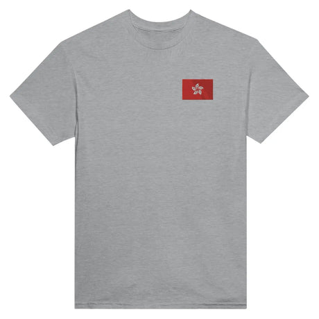 T-shirt drapeau de hong kong en broderie - pixelformaflag