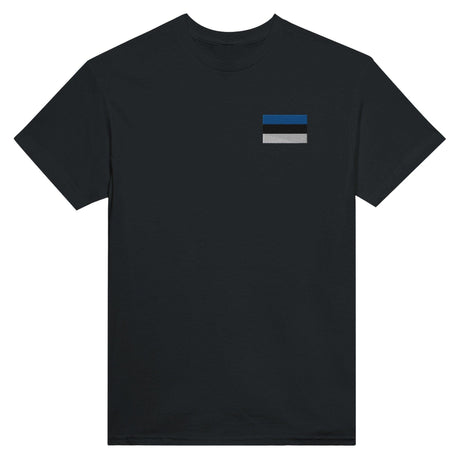 T-shirt Drapeau de l'Estonie en broderie - Pixelforma