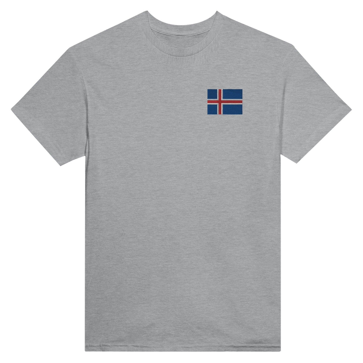 T-shirt Drapeau de l'Islande en broderie - Pixelforma