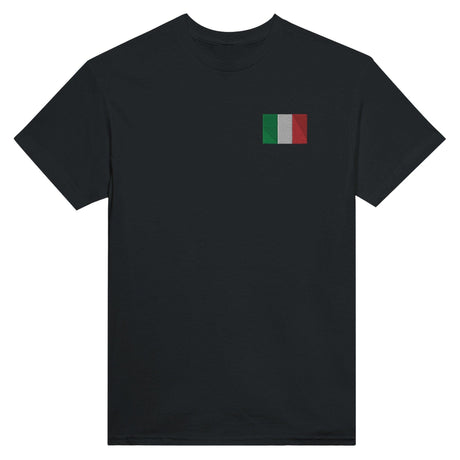 T-shirt Drapeau de l'Italie en broderie - Pixelforma