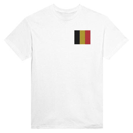 T-shirt Drapeau de la Belgique en broderie - Pixelforma