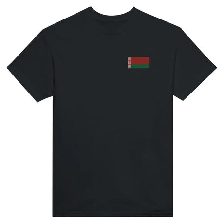 T-shirt drapeau de la biélorussie en broderie - pixelformaflag