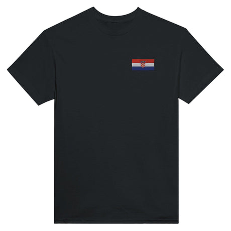 T-shirt Drapeau de la Croatie en broderie - Pixelforma