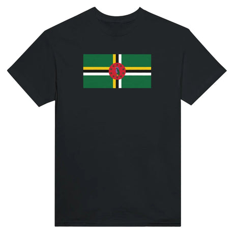 T-shirt drapeau de la dominique - pixelformaflag