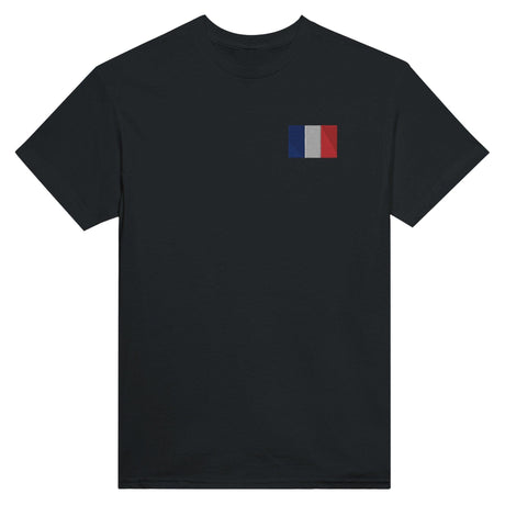 T-shirt Drapeau de la France en broderie - Pixelforma