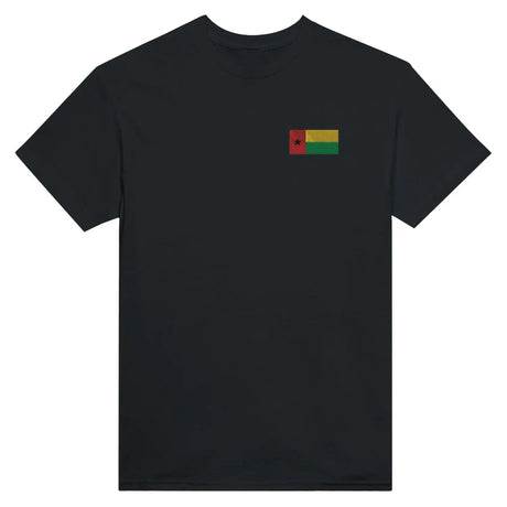 T-shirt drapeau de la guinée-bissau en broderie - pixelformaflag